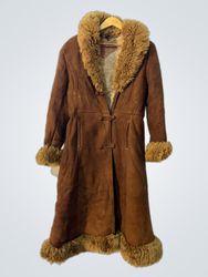 Brown Fur-Lined Coat