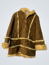 Brown Fur Trimmed Coat