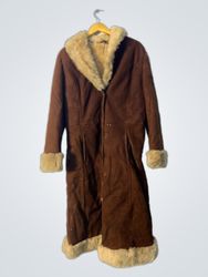 Brown Fur-Lined Coat
