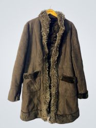 Brown Fur-Lined Coat