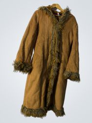 Brown Fur Trim Coat