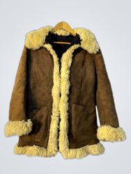 Brown Suede Shearling Jacket