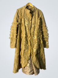 Long Fuzzy Tan Coat