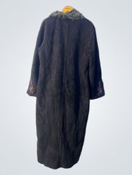 Aera Black Fur-Lined Coat