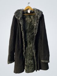 Black Fur-Lined Coat