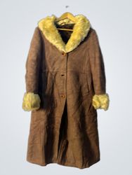 Brown Fur-Trimmed Coat