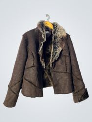 Brown Faux Fur Lined Jacket