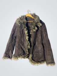 Brown Faux Fur Lined Jacket