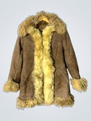 Suede Shearling Lined Coat