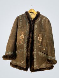 Brown embroidered jacket
