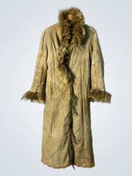 Shearling Coat with Fur Trim