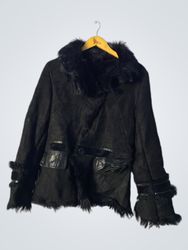 Black Faux Fur Trimmed Jacket