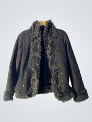 Black Faux Fur Trimmed Jacket