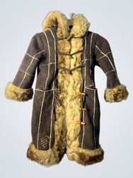 Brown Faux Fur Lined Duffle Coat