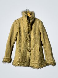 Tan Faux Fur Trimmed Jacket