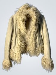 Shearling Fur Trimmed Jacket
