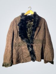 Brown Faux Fur Lined Jacket