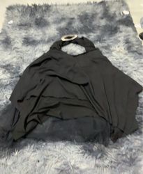 Black Halter Dress with Embellished Neckline