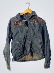 Denim Jacket with Embroidered Details