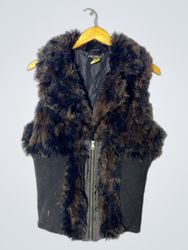 Black Fur Vest
