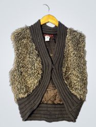 Brown Faux Fur Vest