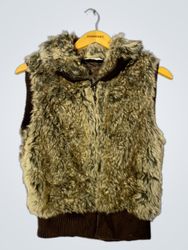 Faux Fur Hooded Vest