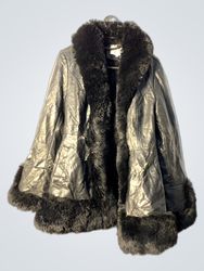 Cherry Koko Black Faux Fur Trimmed Leather Jacket