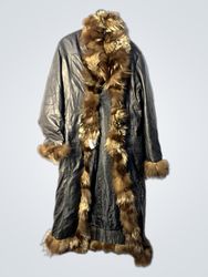 MAX Fur Trimmed Leather Coat