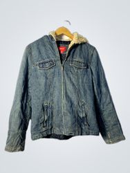 Esprit Denim Jacket with Fur Hood