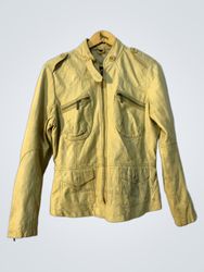 Beige Leather Jacket