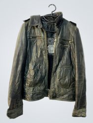 Naf Naf Women's Black Leather Jacket