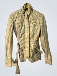 Beige Belted Jacket