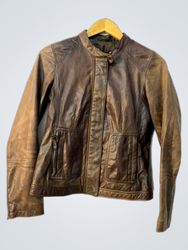 Monsoon Brown Leather Jacket