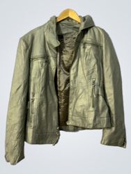 Tribal Faux Leather Jacket