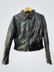 OXE Black Leather Jacket