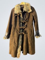 Jennyfer Faux Suede Fur Lined Duffle Coat