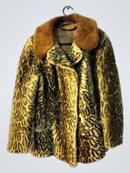 BIG BOSS Leopard Print Faux Fur Coat