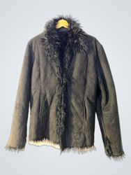 Black Faux Fur Trimmed Jacket