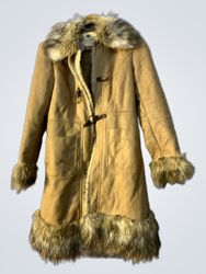 River Island Faux Fur Trimmed Coat
