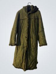 BOSS Faux Suede Fur Lined Long Coat