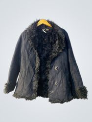Black Faux Fur Trimmed Jacket