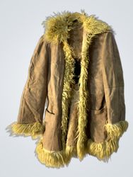 Brown Suede and Fur Trimmed Jacket