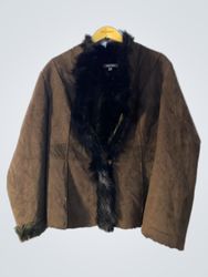 Marie Mero Brown Faux Fur Lined Jacket