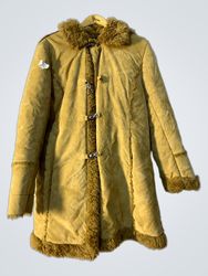 SHRIMP & FISH Fashion Women's Suede Faux Fur Trimm..