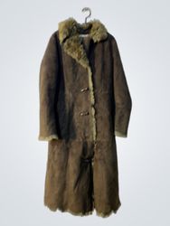Jacqueline Riu Brown Faux Fur Trimmed Coat