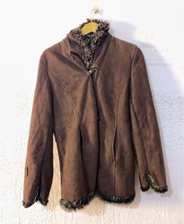 Brown Faux Fur Lined Jacket