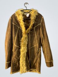Marlon Brown Faux Fur Lined Jacket