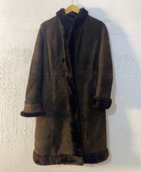 Brown Faux Fur Lined Coat
