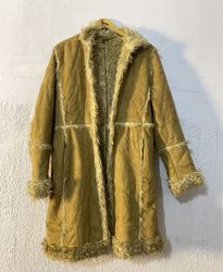 Shearling Lined Suede Coat