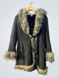 MISSY Faux Fur Trimmed Coat